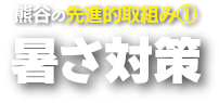 熊谷の先進的取組み1、暑さ対策